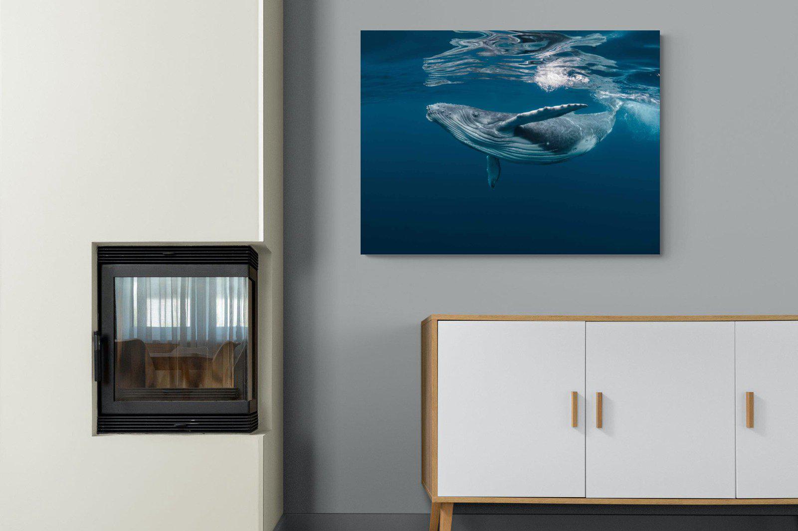 Whale-Wall_Art-100 x 75cm-Mounted Canvas-No Frame-Pixalot