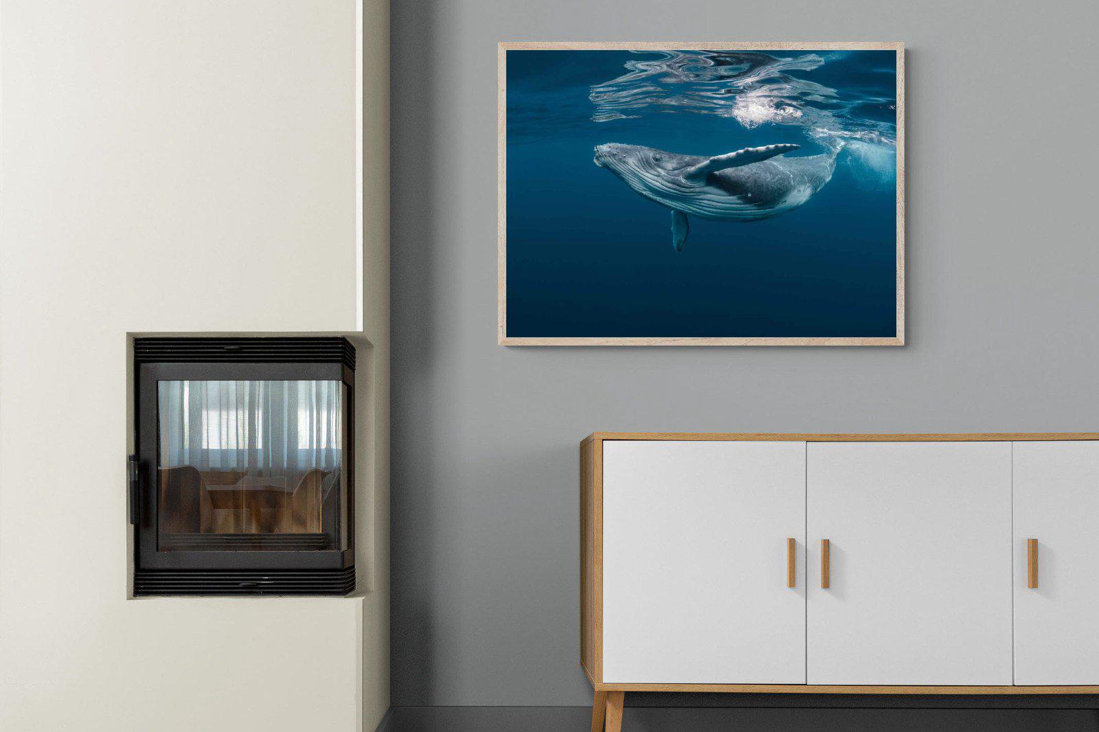 Whale-Wall_Art-100 x 75cm-Mounted Canvas-Wood-Pixalot