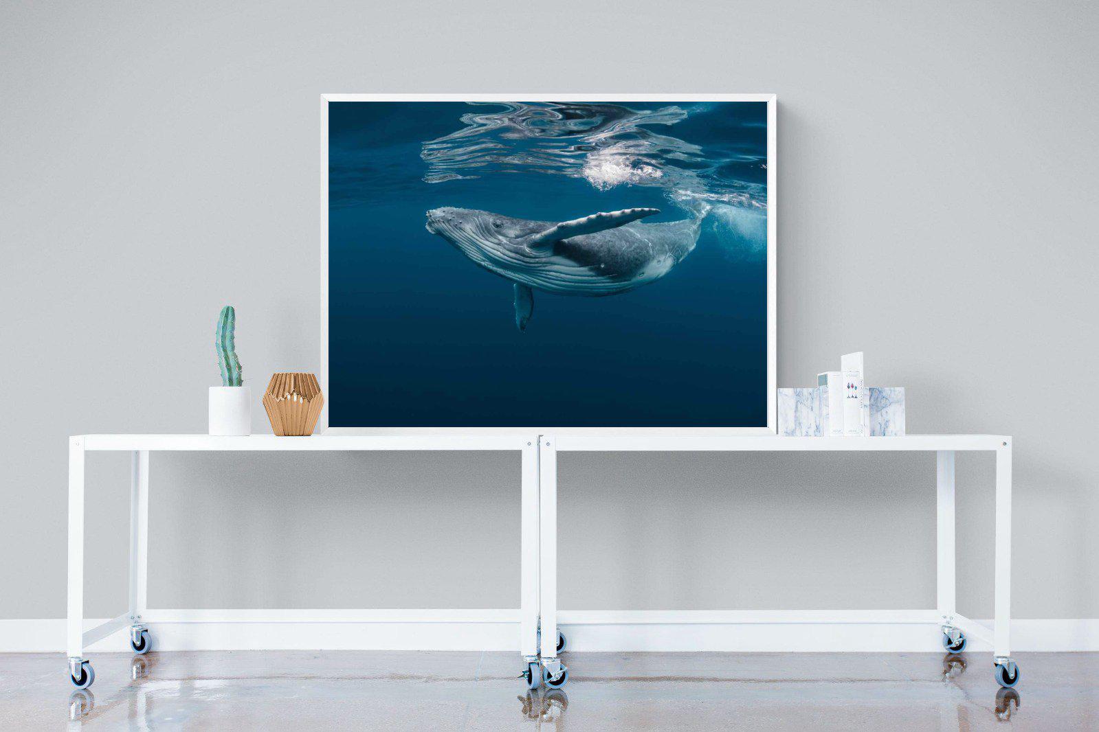 Whale-Wall_Art-120 x 90cm-Mounted Canvas-White-Pixalot