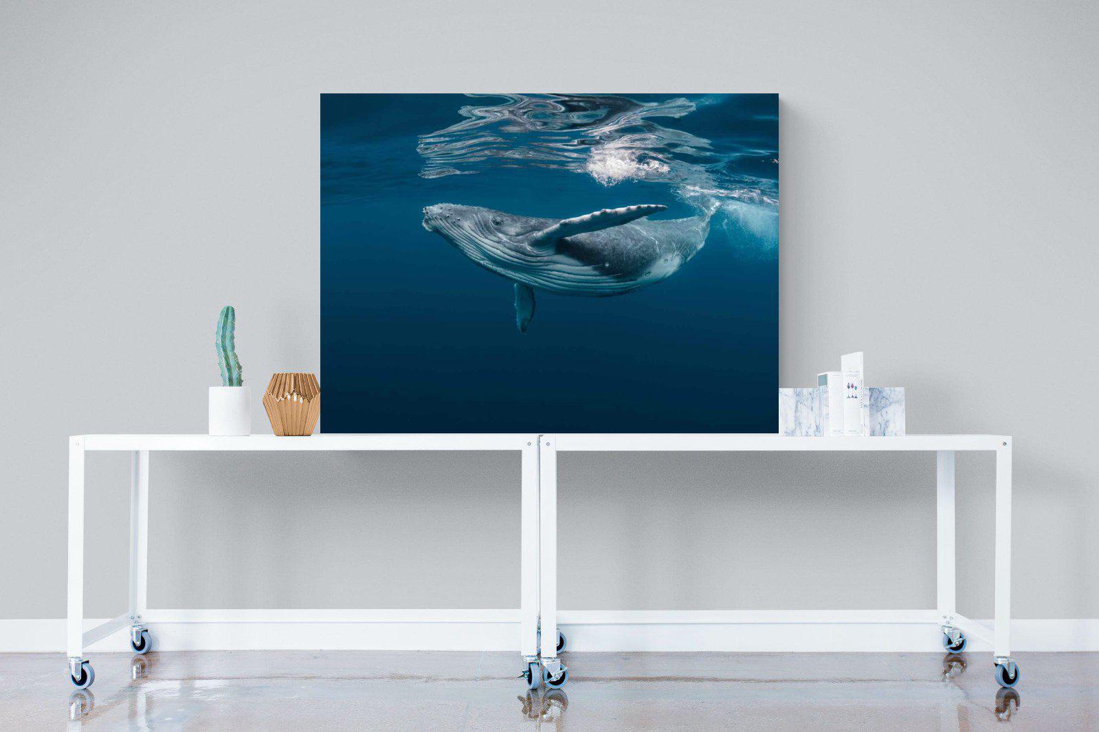 Whale-Wall_Art-120 x 90cm-Mounted Canvas-No Frame-Pixalot