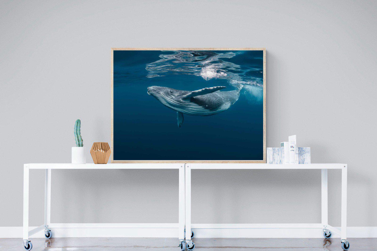 Whale-Wall_Art-120 x 90cm-Mounted Canvas-Wood-Pixalot