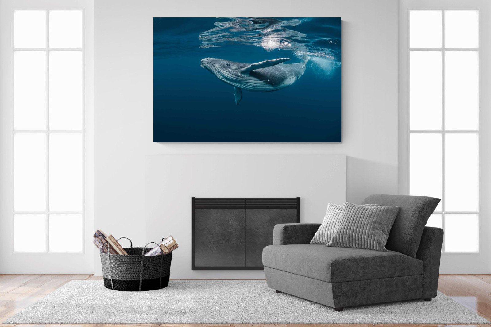Whale-Wall_Art-150 x 100cm-Mounted Canvas-No Frame-Pixalot