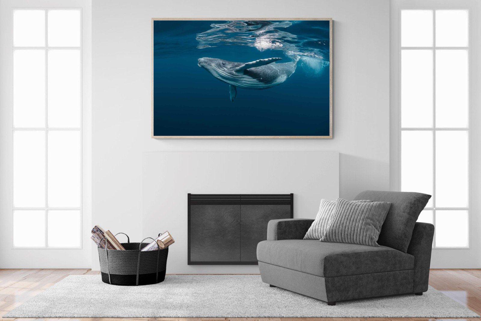 Whale-Wall_Art-150 x 100cm-Mounted Canvas-Wood-Pixalot