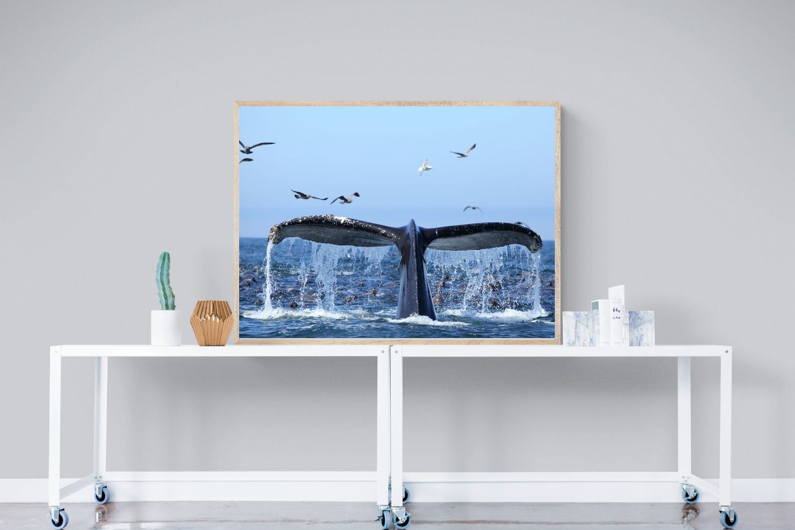 Whale Tail-Wall_Art-120 x 90cm-Mounted Canvas-Wood-Pixalot