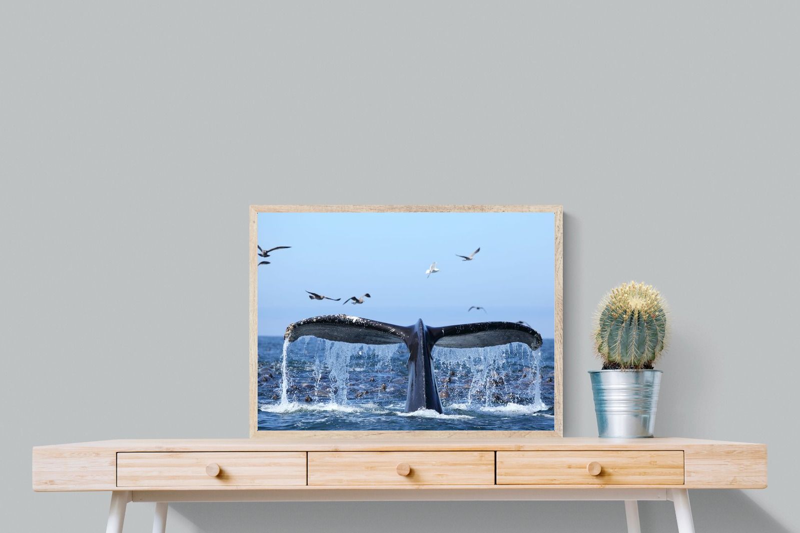 Whale Tail-Wall_Art-80 x 60cm-Mounted Canvas-Wood-Pixalot