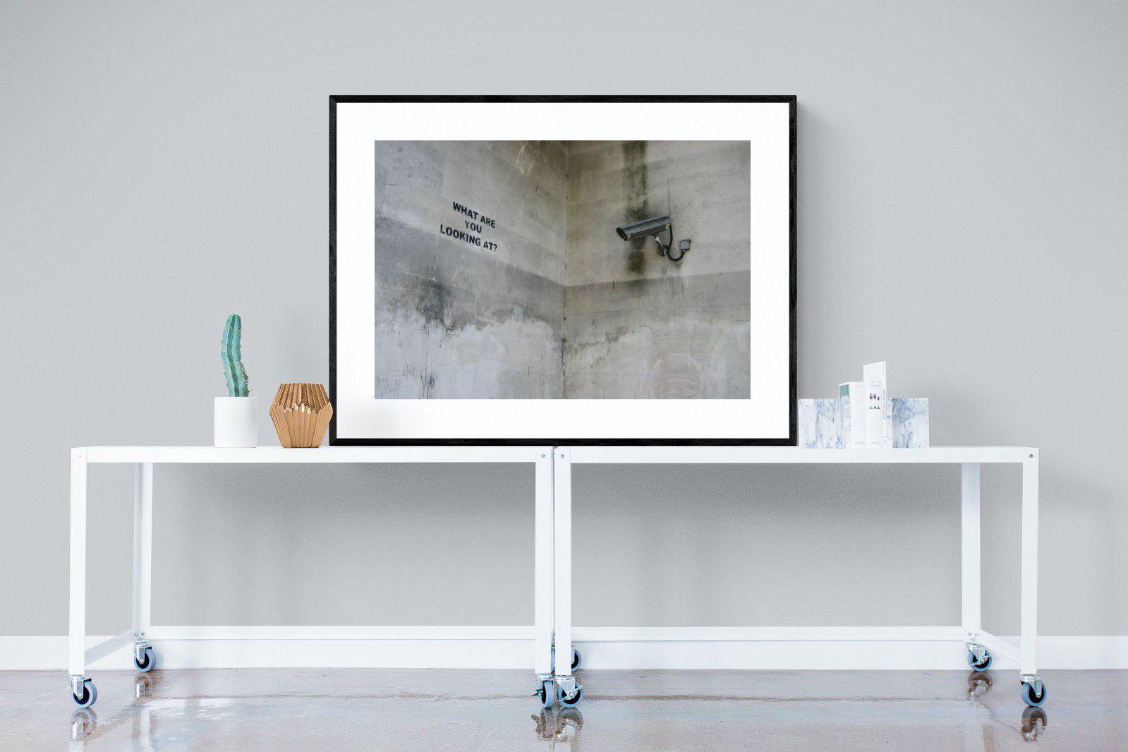 What Are You Looking At-Wall_Art-120 x 90cm-Framed Print-Black-Pixalot