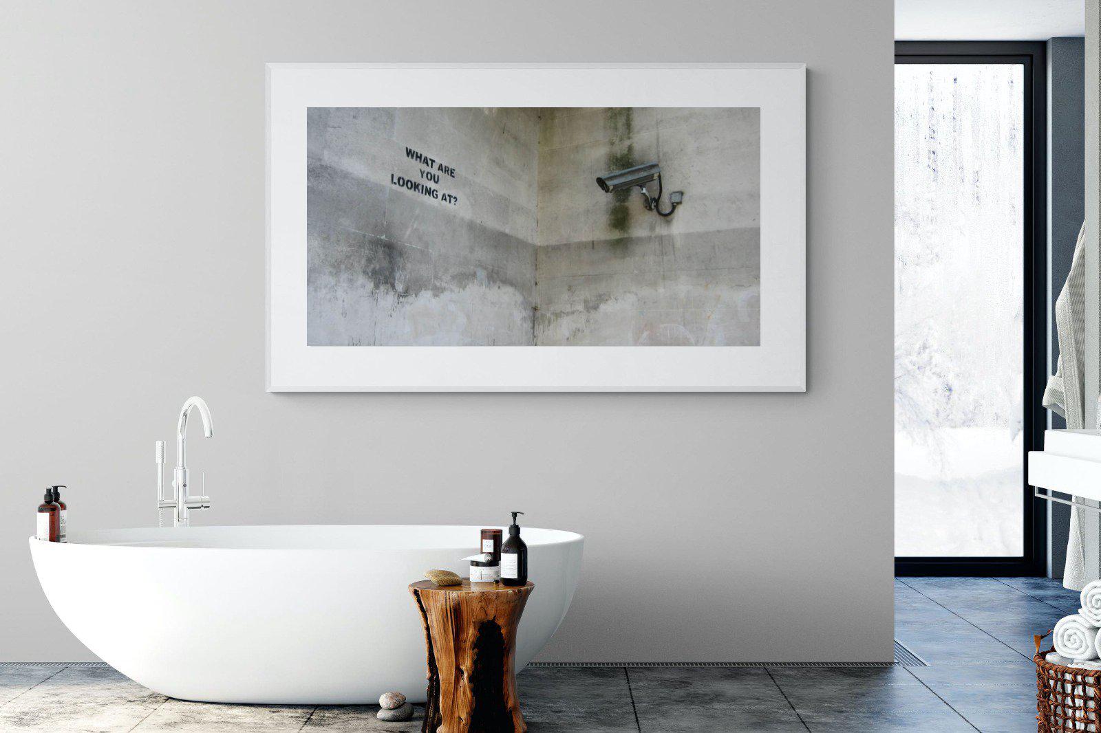 What Are You Looking At-Wall_Art-180 x 110cm-Framed Print-White-Pixalot