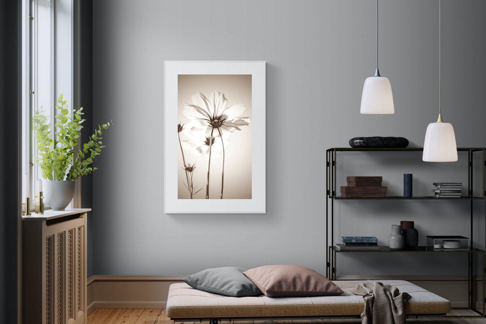 White Cosmos-Wall_Art-100 x 150cm-Framed Print-White-Pixalot
