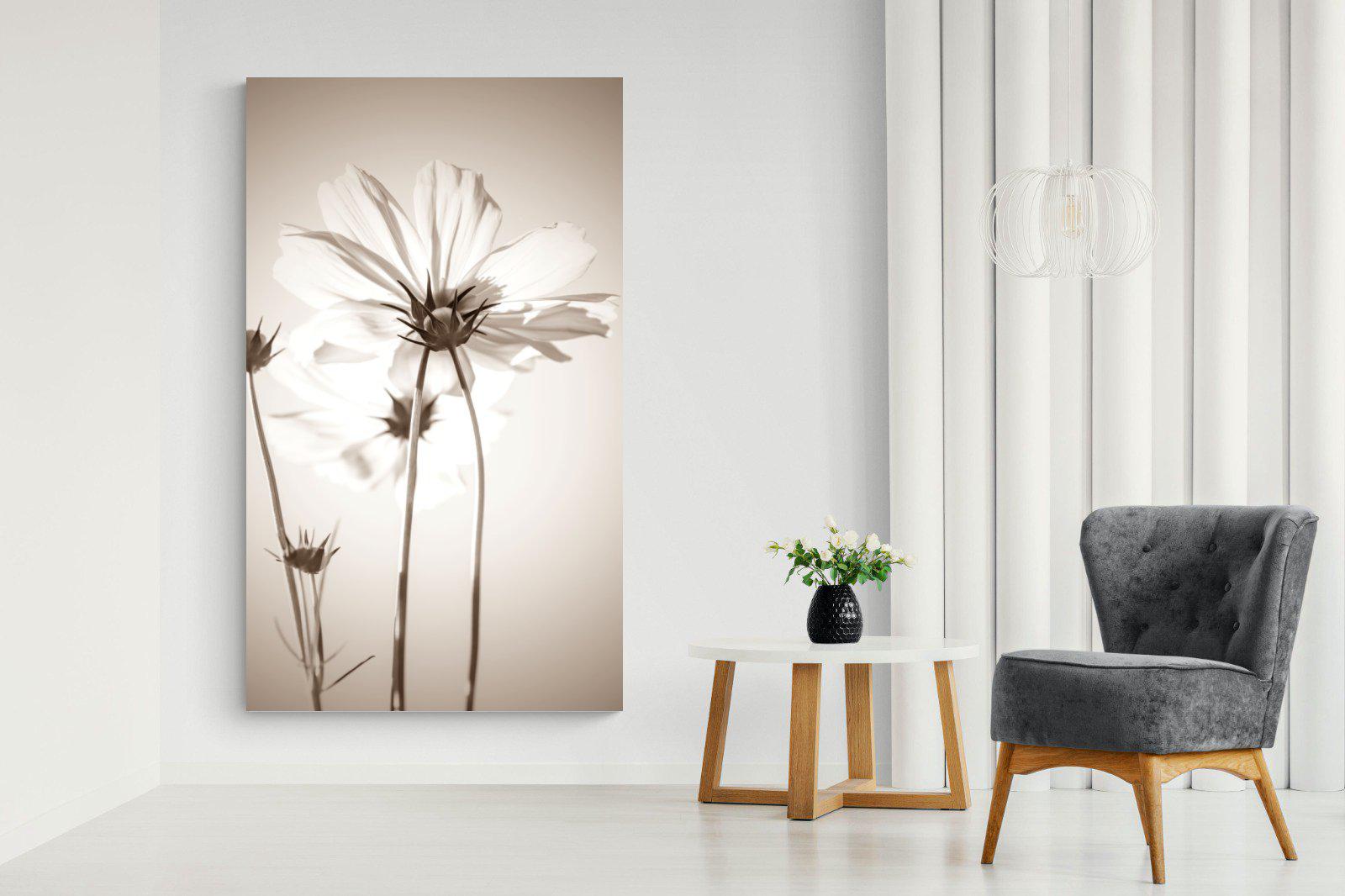 White Cosmos-Wall_Art-130 x 220cm-Mounted Canvas-No Frame-Pixalot