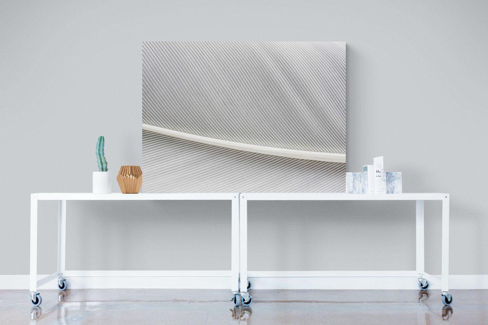 White Feather-Wall_Art-120 x 90cm-Mounted Canvas-No Frame-Pixalot