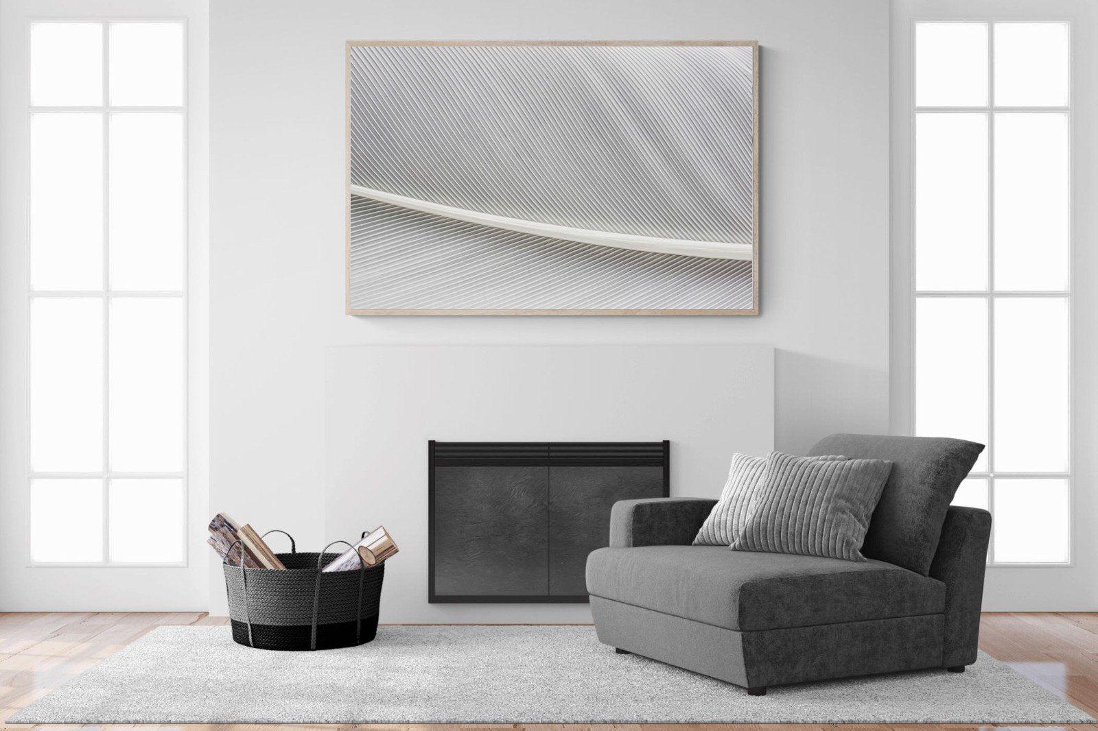 White Feather-Wall_Art-150 x 100cm-Mounted Canvas-Wood-Pixalot