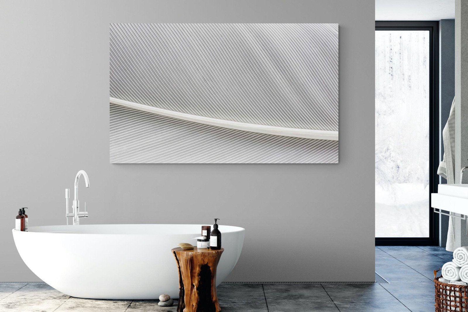 White Feather-Wall_Art-180 x 110cm-Mounted Canvas-No Frame-Pixalot