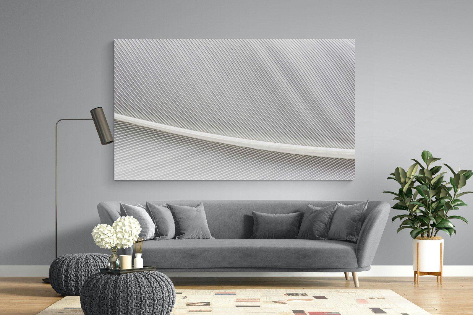 White Feather-Wall_Art-220 x 130cm-Mounted Canvas-No Frame-Pixalot