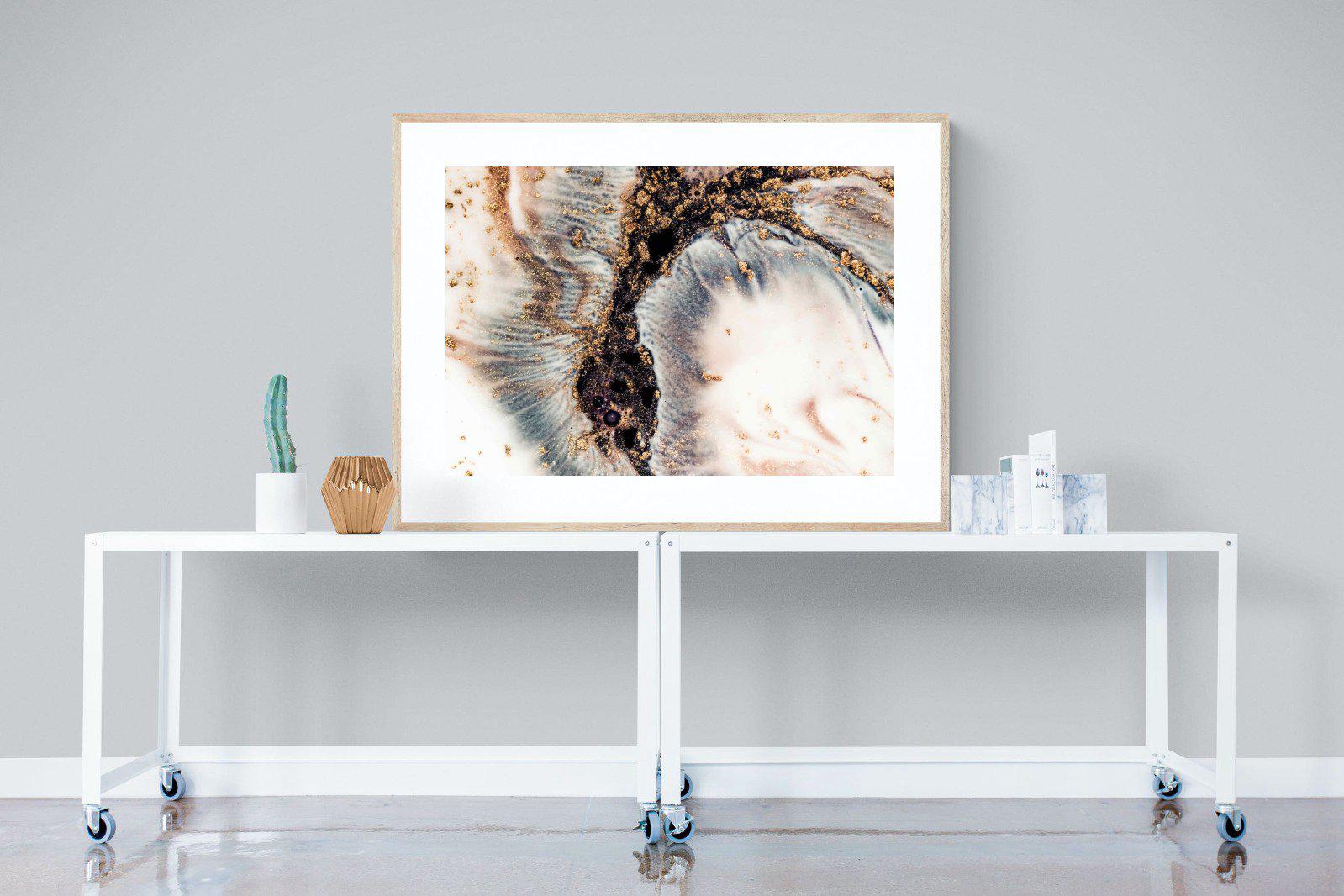 White Gold-Wall_Art-120 x 90cm-Framed Print-Wood-Pixalot