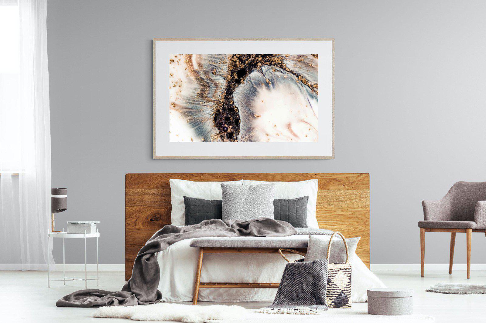 White Gold-Wall_Art-150 x 100cm-Framed Print-Wood-Pixalot