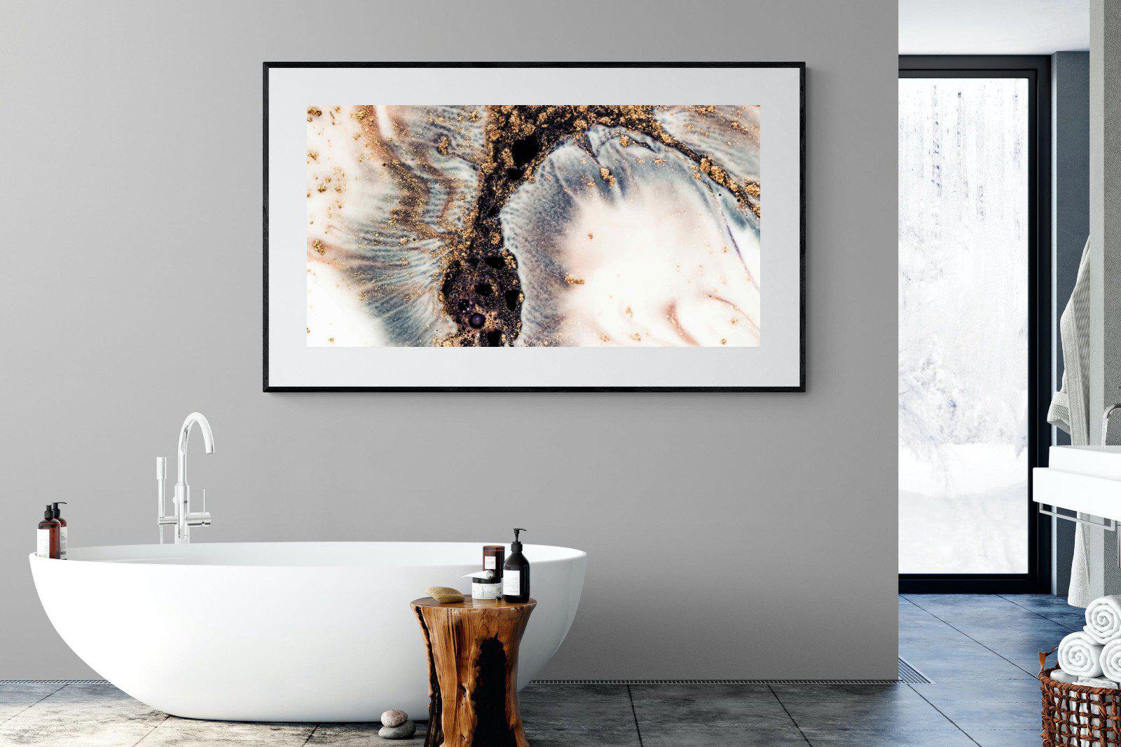 White Gold-Wall_Art-180 x 110cm-Framed Print-Black-Pixalot