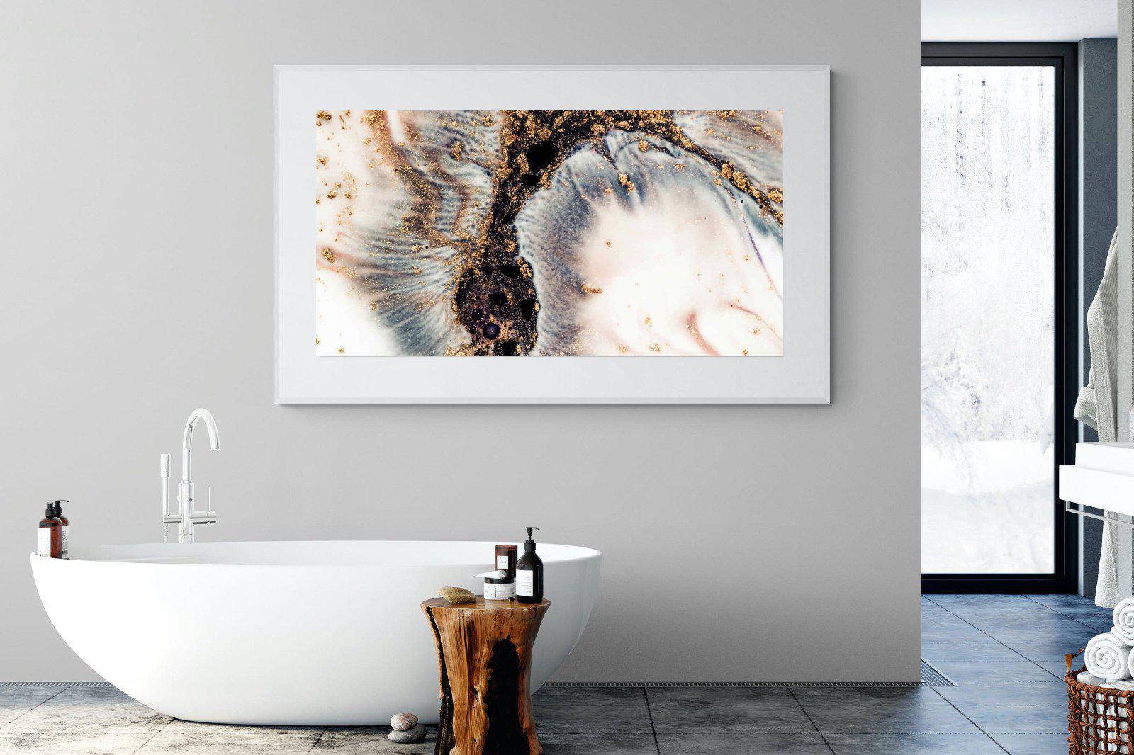 White Gold-Wall_Art-180 x 110cm-Framed Print-White-Pixalot