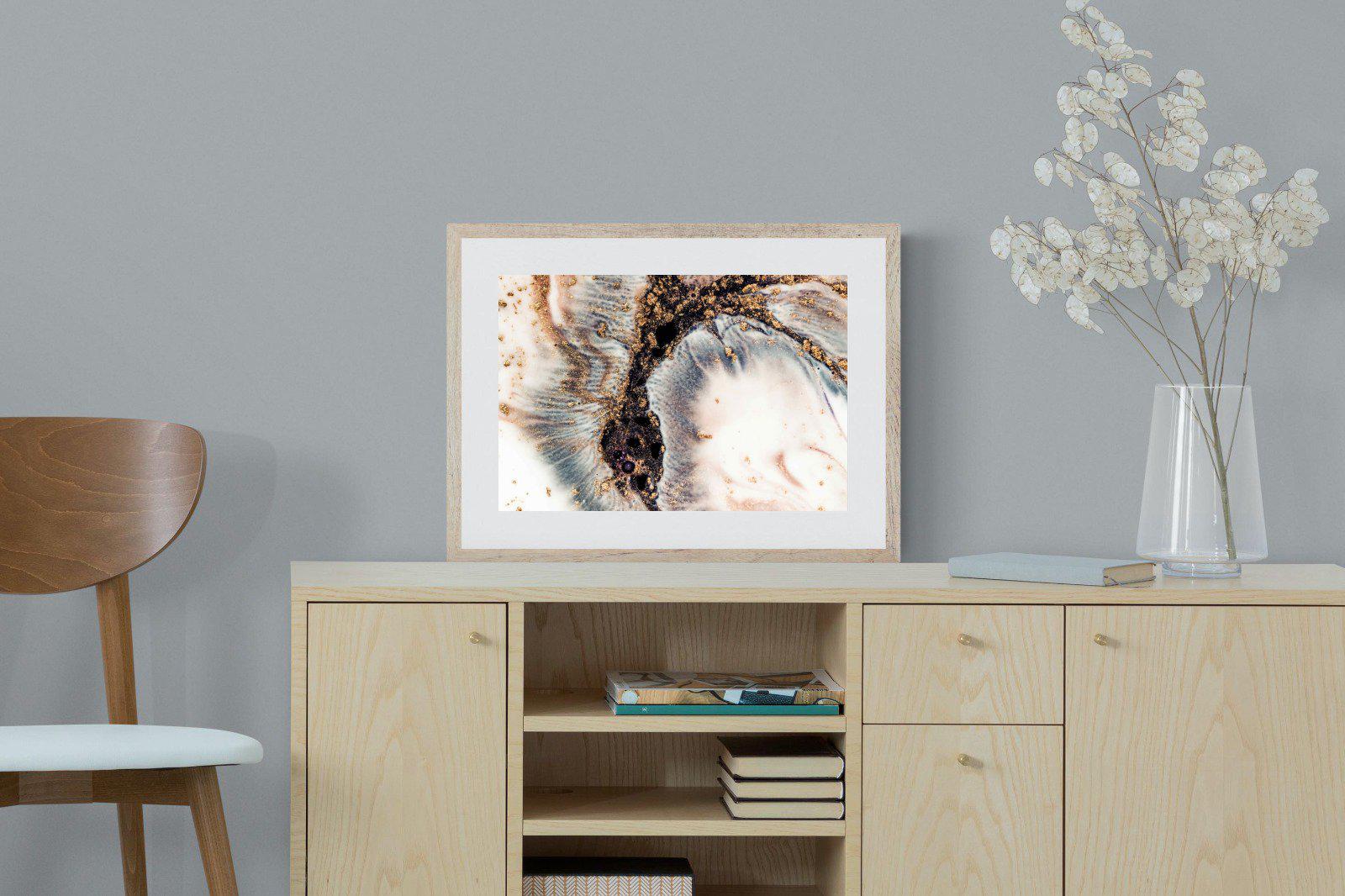 White Gold-Wall_Art-60 x 45cm-Framed Print-Wood-Pixalot