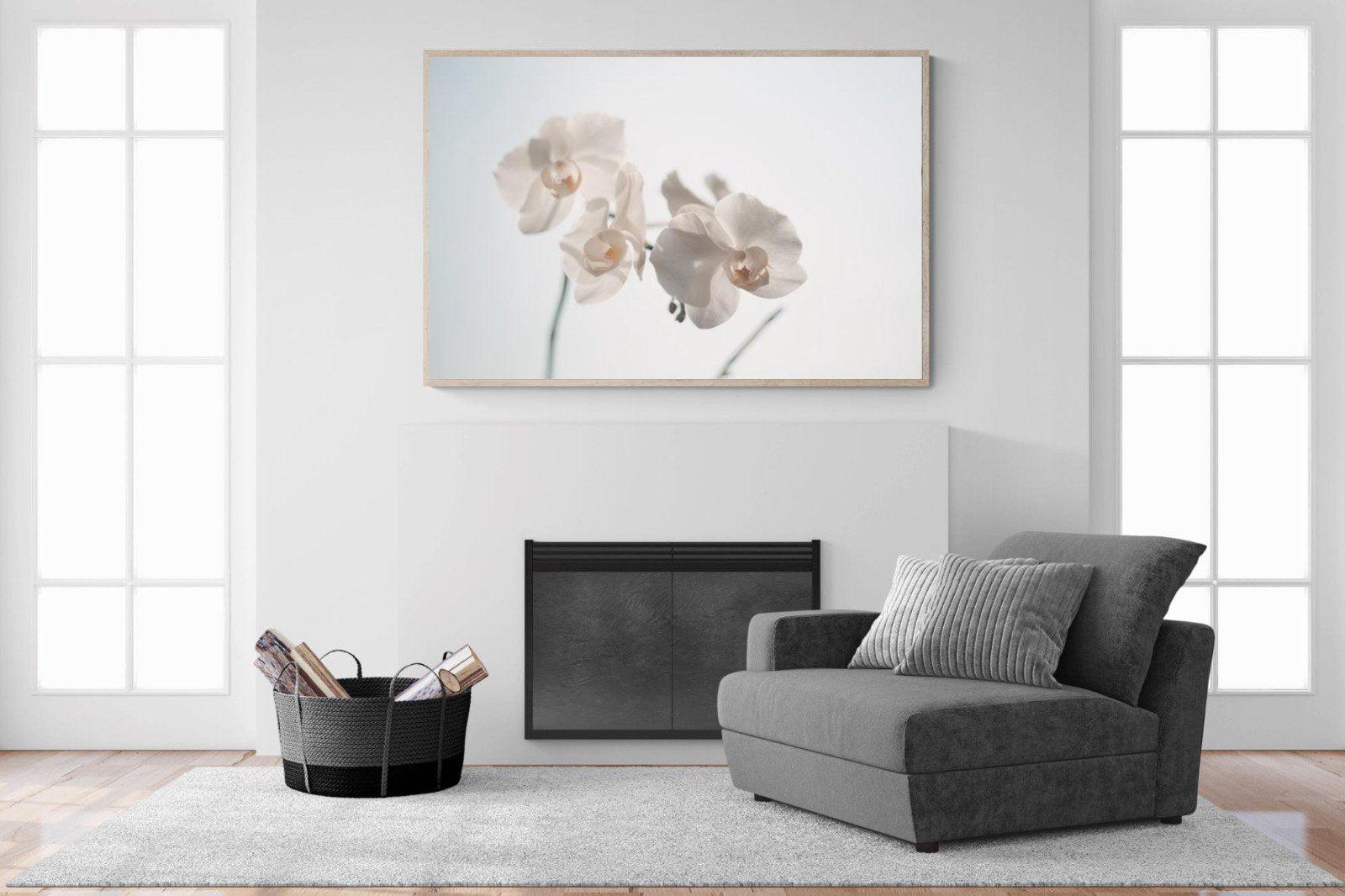 White Moth Orchid-Wall_Art-150 x 100cm-Mounted Canvas-Wood-Pixalot