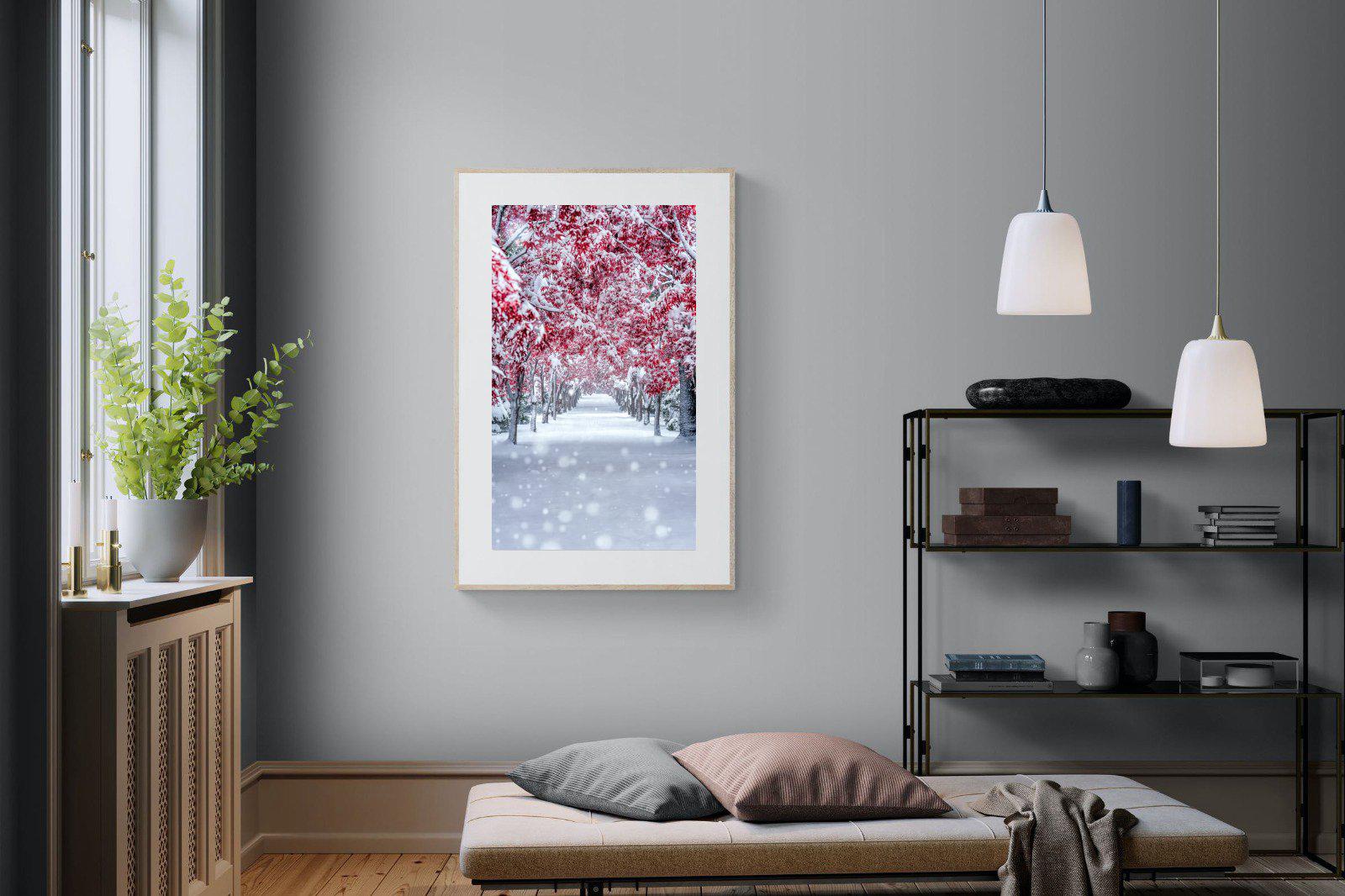 White On Red-Wall_Art-100 x 150cm-Framed Print-Wood-Pixalot