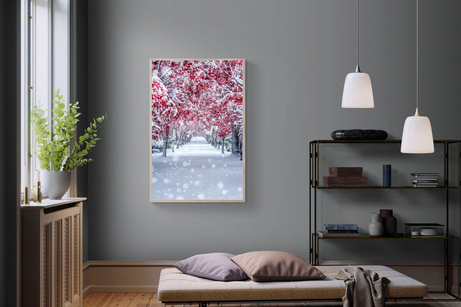 White On Red-Wall_Art-100 x 150cm-Mounted Canvas-Wood-Pixalot