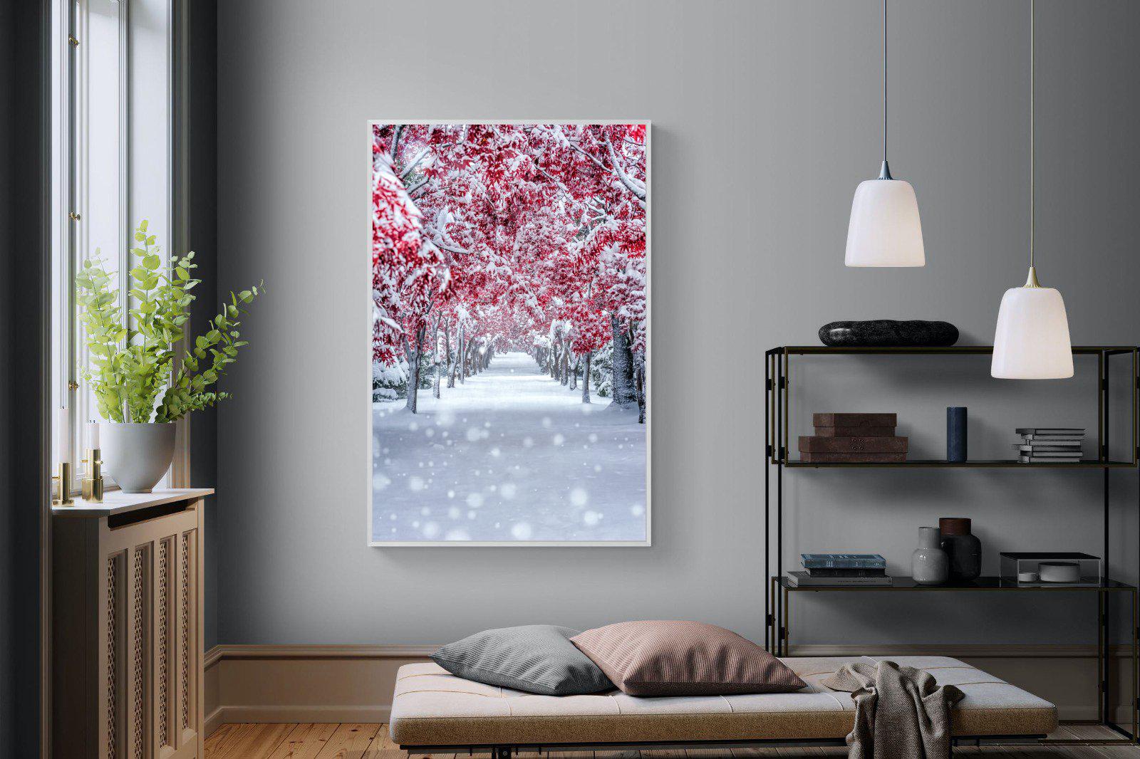 White On Red-Wall_Art-120 x 180cm-Mounted Canvas-White-Pixalot