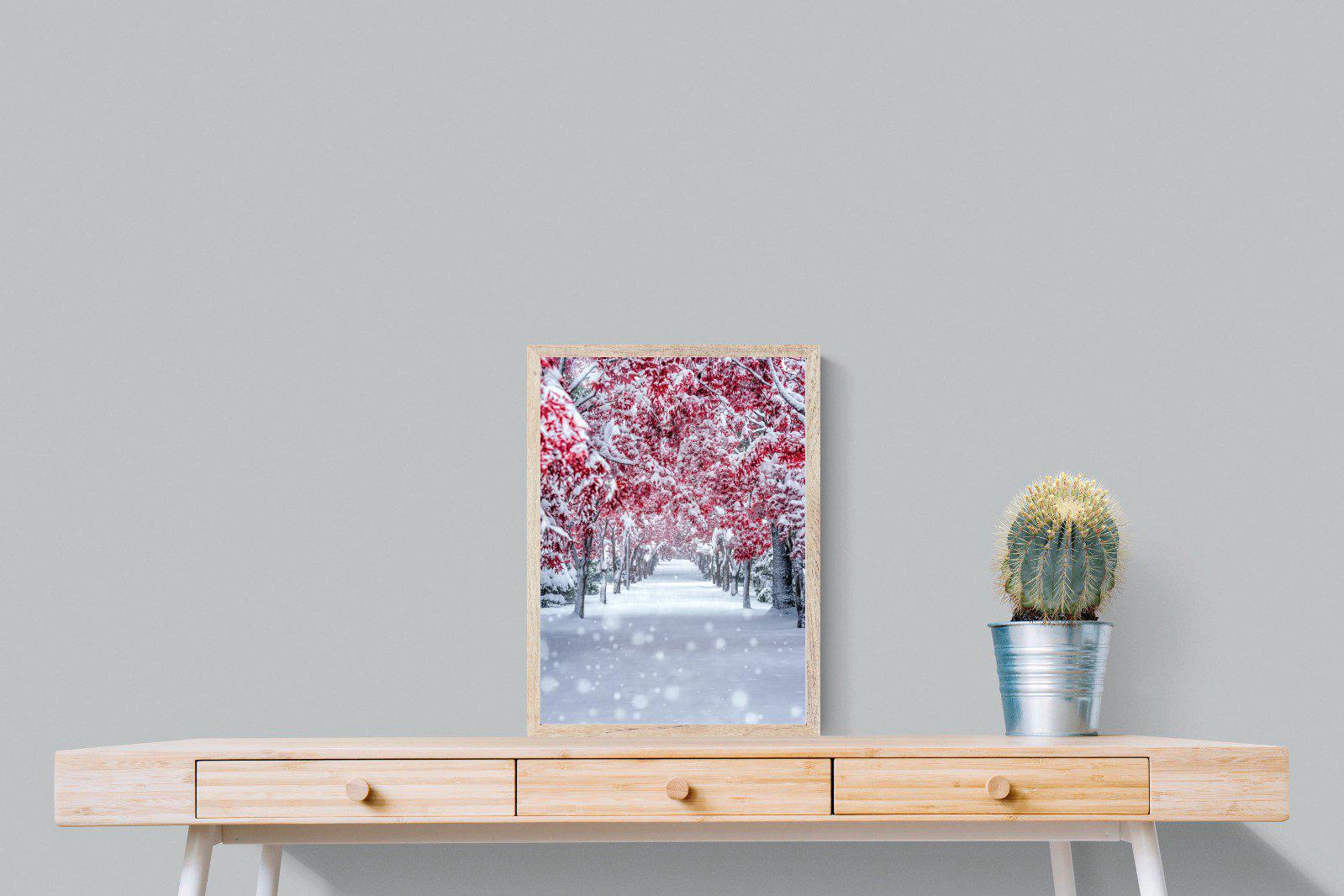 White On Red-Wall_Art-45 x 60cm-Mounted Canvas-Wood-Pixalot