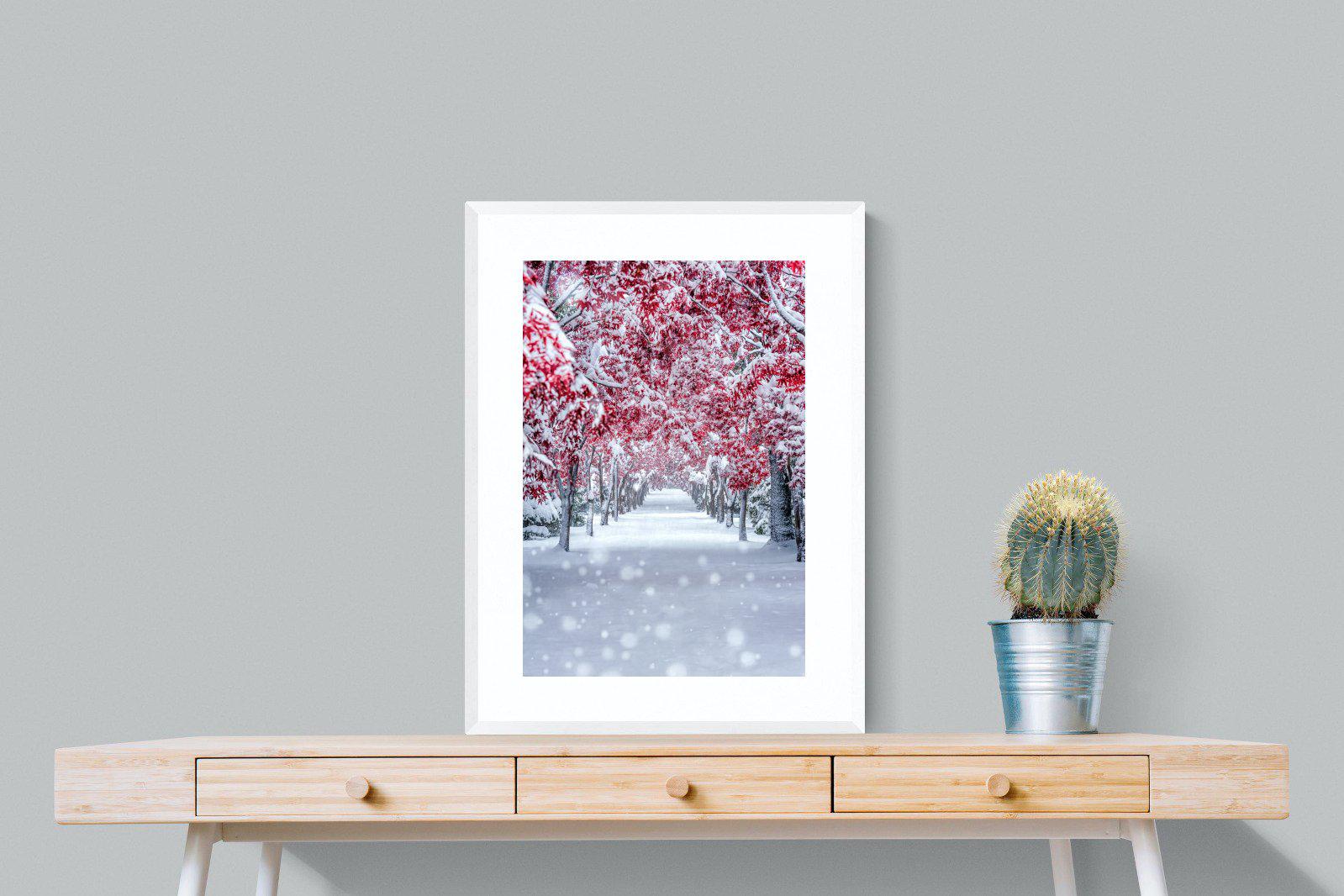 White On Red-Wall_Art-60 x 80cm-Framed Print-White-Pixalot