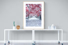 White On Red-Wall_Art-90 x 120cm-Framed Print-Wood-Pixalot