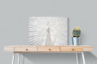 White Peacock-Wall_Art-80 x 60cm-Mounted Canvas-No Frame-Pixalot
