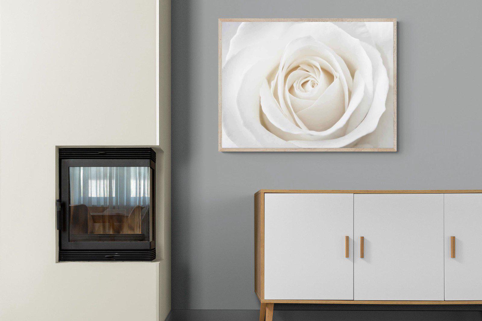 White Rose-Wall_Art-100 x 75cm-Mounted Canvas-Wood-Pixalot