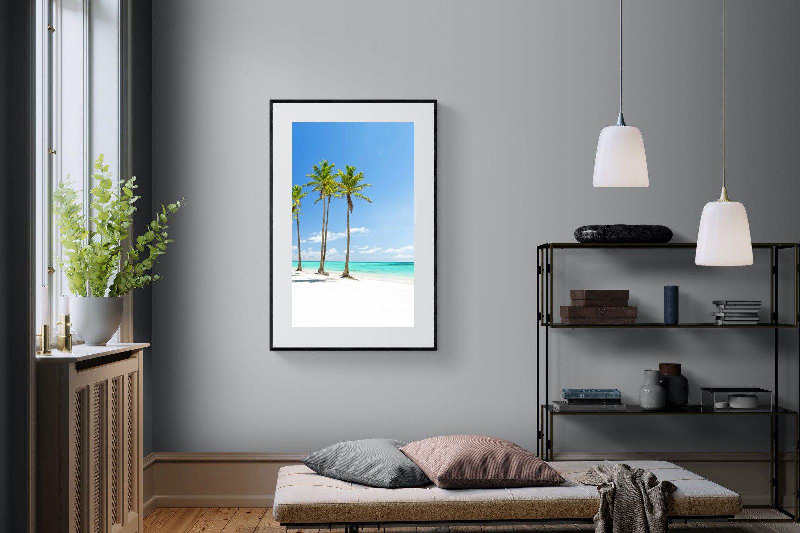 White Sand-Wall_Art-100 x 150cm-Framed Print-Black-Pixalot