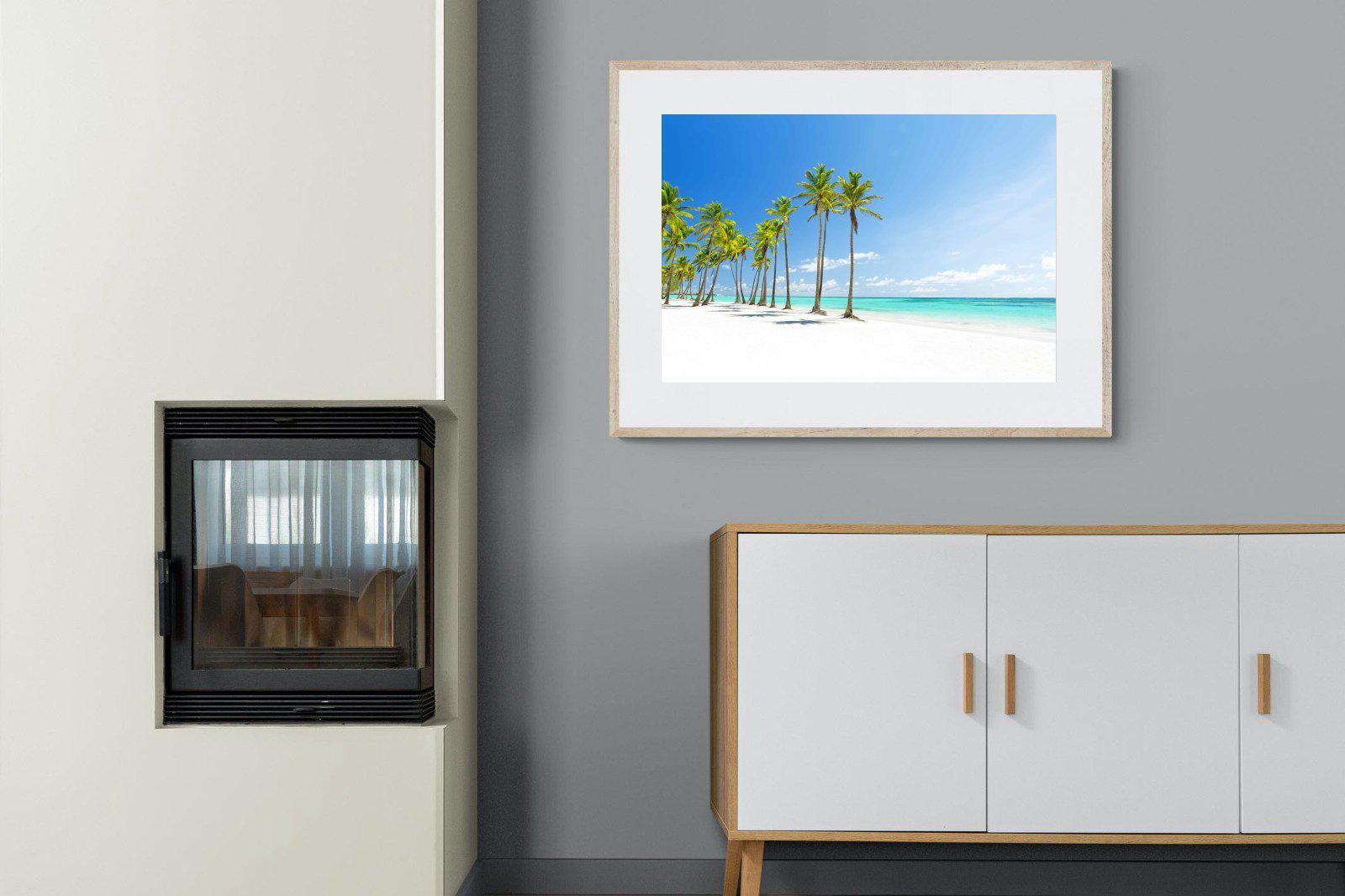 White Sand-Wall_Art-100 x 75cm-Framed Print-Wood-Pixalot