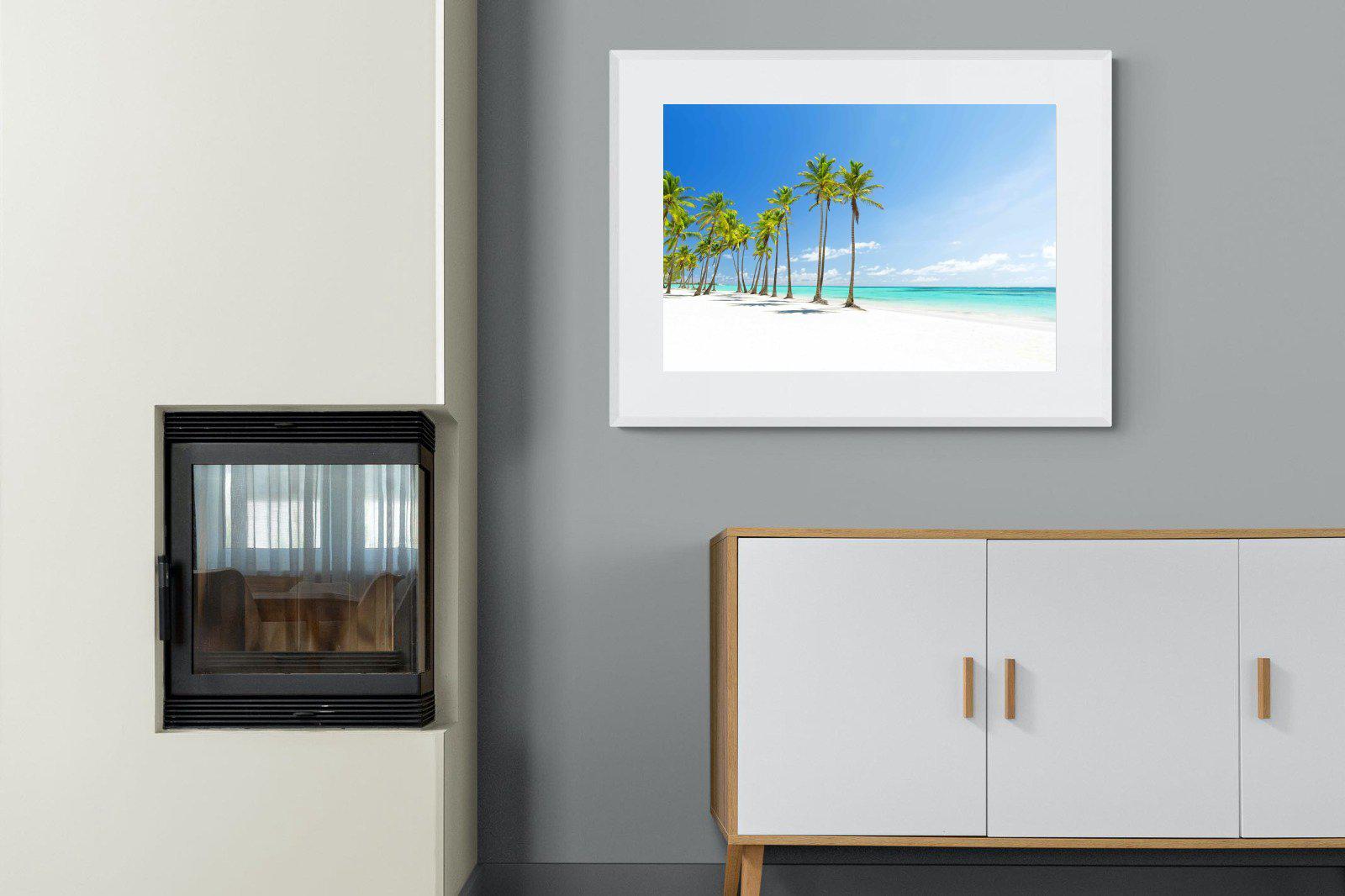 White Sand-Wall_Art-100 x 75cm-Framed Print-White-Pixalot