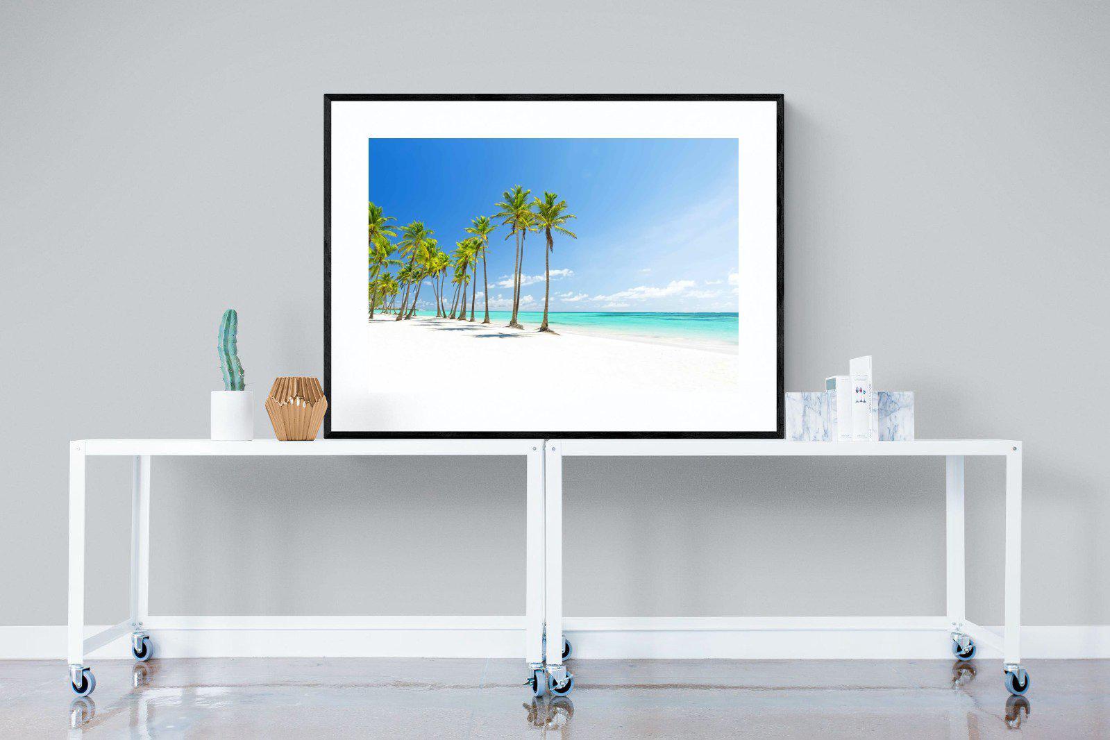 White Sand-Wall_Art-120 x 90cm-Framed Print-Black-Pixalot