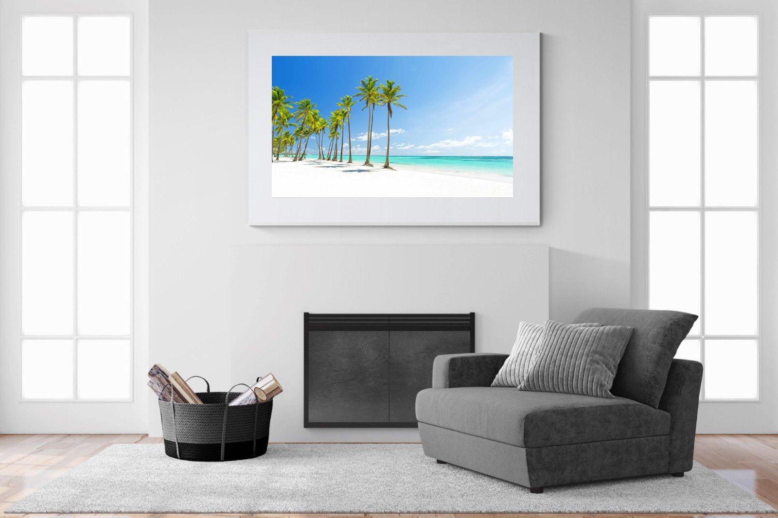 White Sand-Wall_Art-150 x 100cm-Framed Print-White-Pixalot