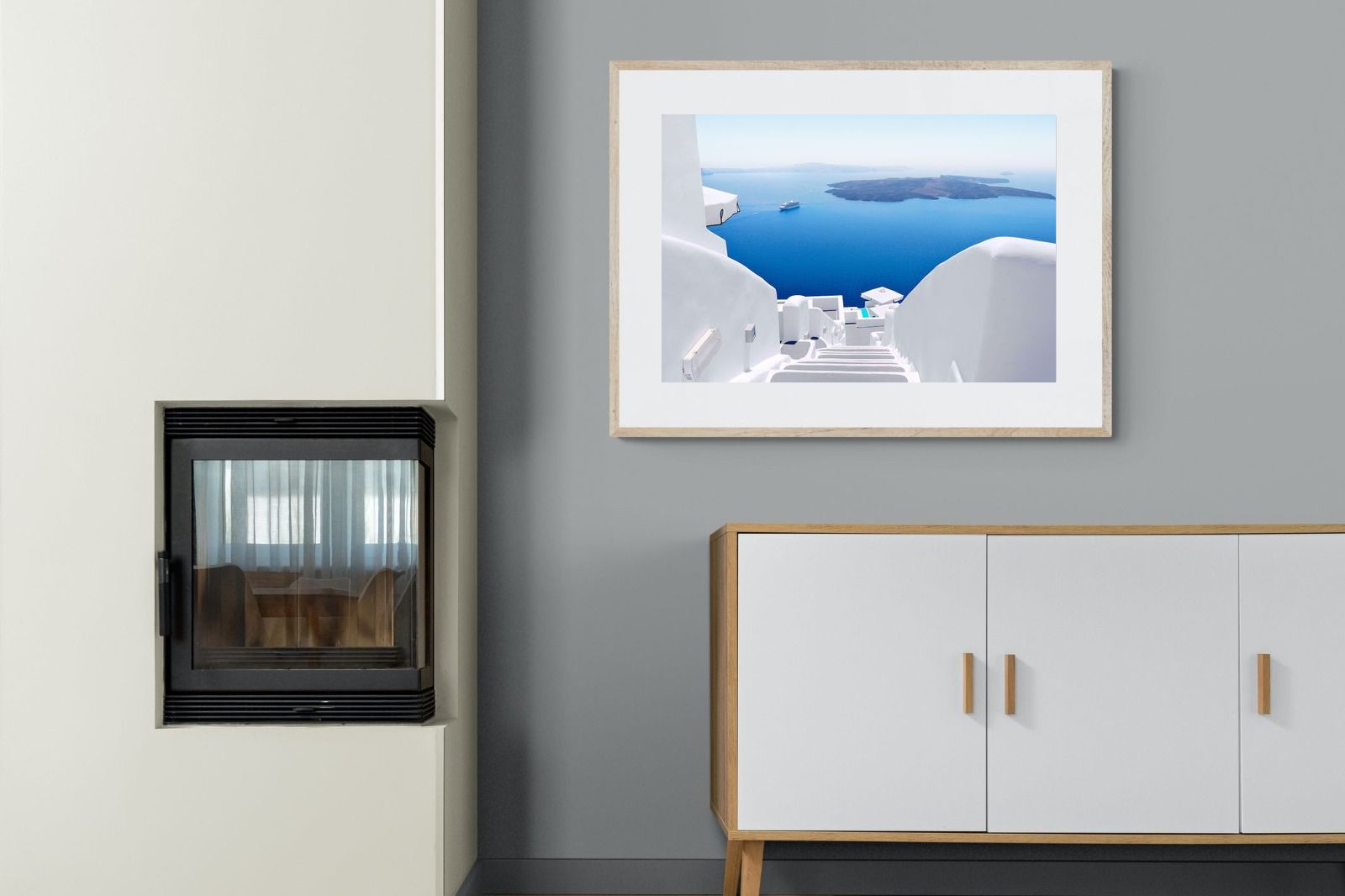 White Steps-Wall_Art-100 x 75cm-Framed Print-Wood-Pixalot