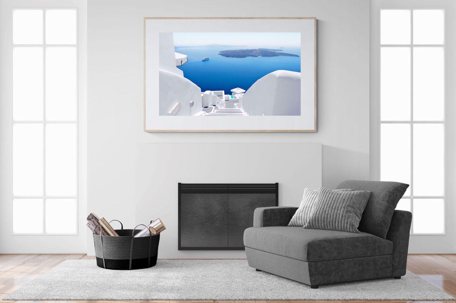 White Steps-Wall_Art-150 x 100cm-Framed Print-Wood-Pixalot