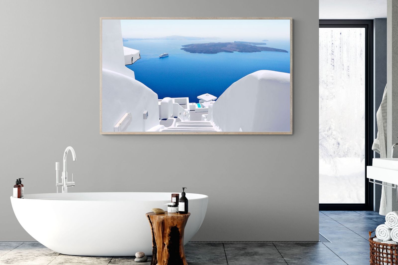 White Steps-Wall_Art-180 x 110cm-Mounted Canvas-Wood-Pixalot