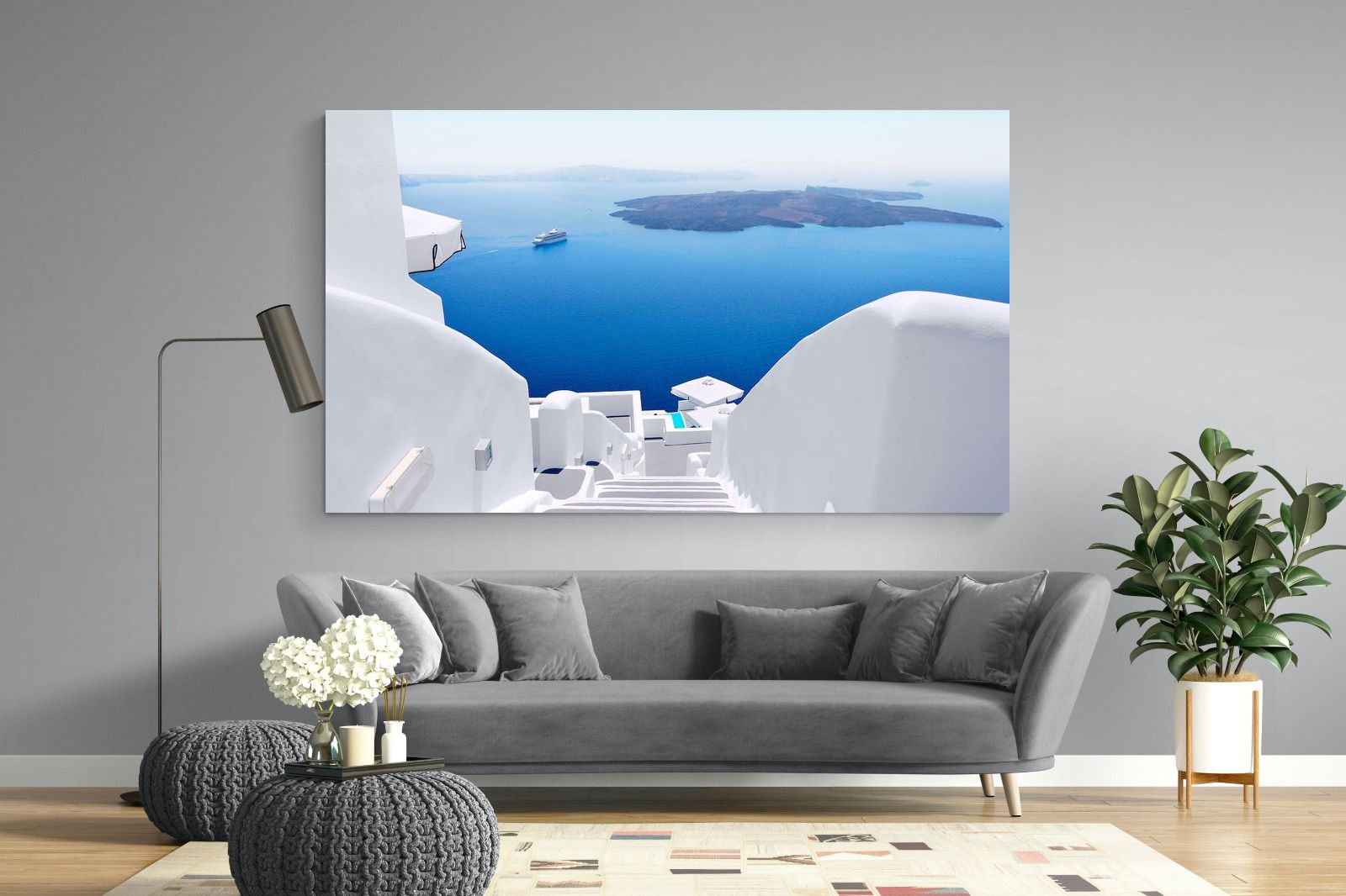 White Steps-Wall_Art-220 x 130cm-Mounted Canvas-No Frame-Pixalot