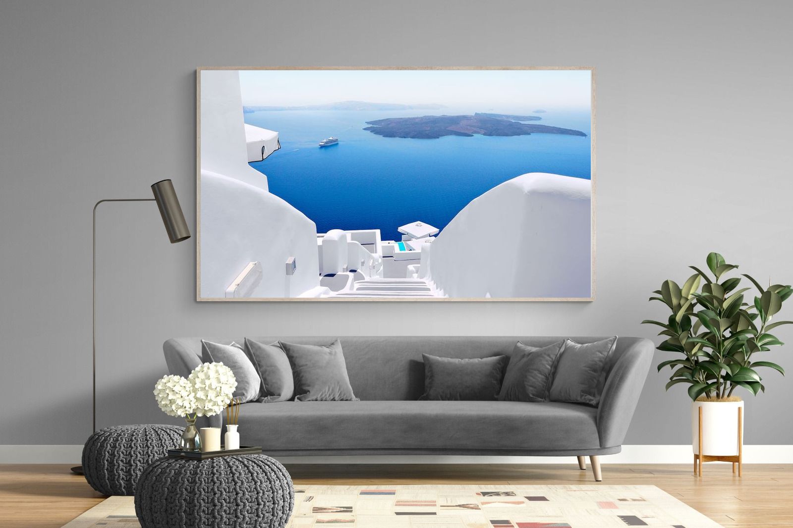 White Steps-Wall_Art-220 x 130cm-Mounted Canvas-Wood-Pixalot