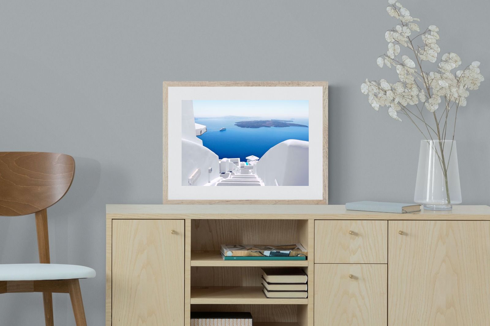 White Steps-Wall_Art-60 x 45cm-Framed Print-Wood-Pixalot