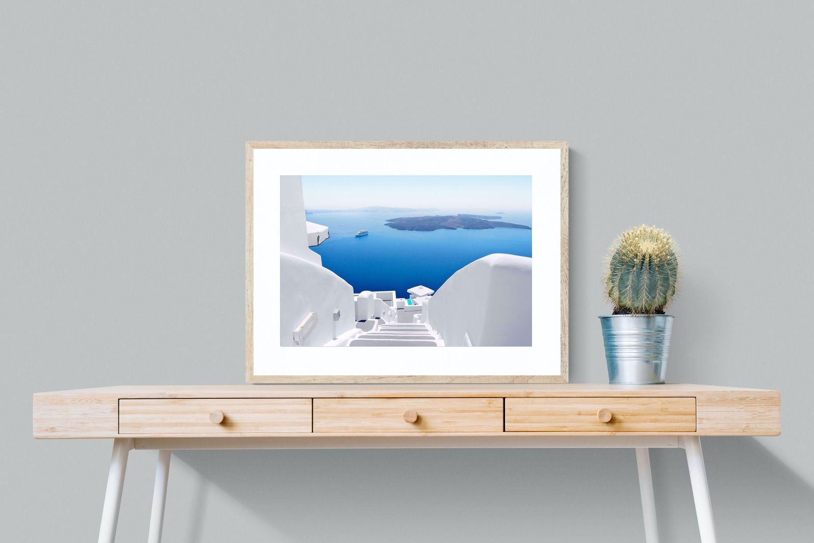 White Steps-Wall_Art-80 x 60cm-Framed Print-Wood-Pixalot
