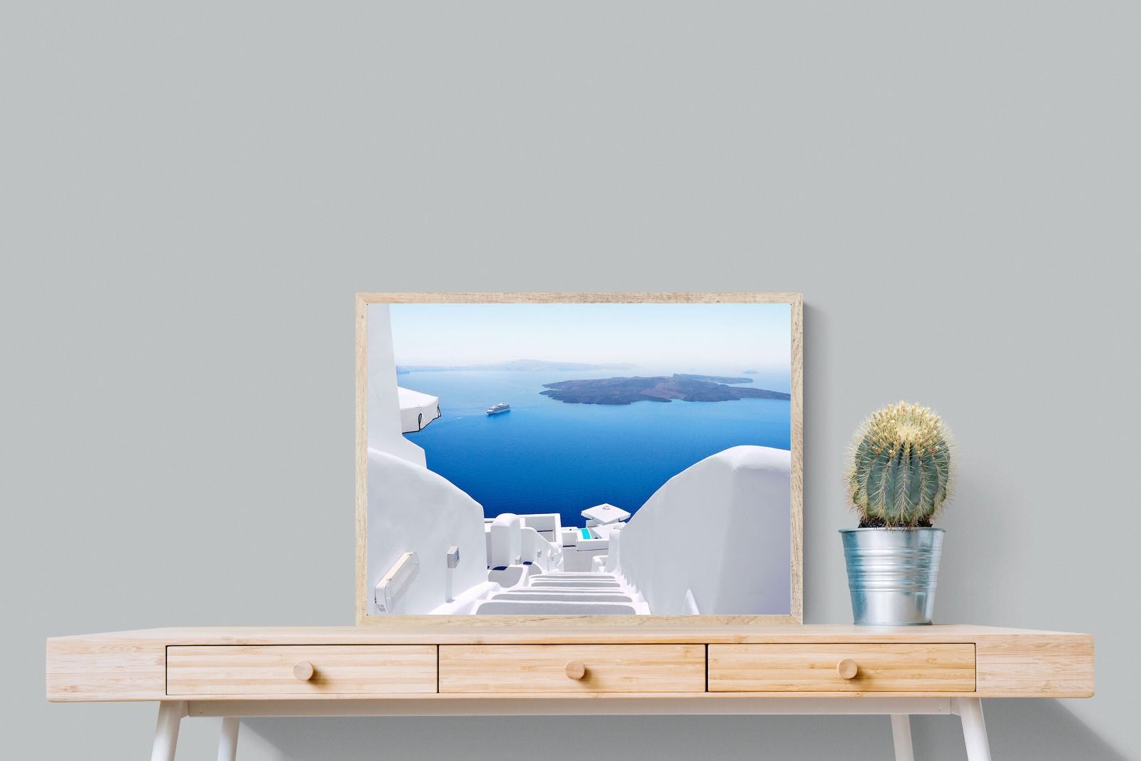 White Steps-Wall_Art-80 x 60cm-Mounted Canvas-Wood-Pixalot