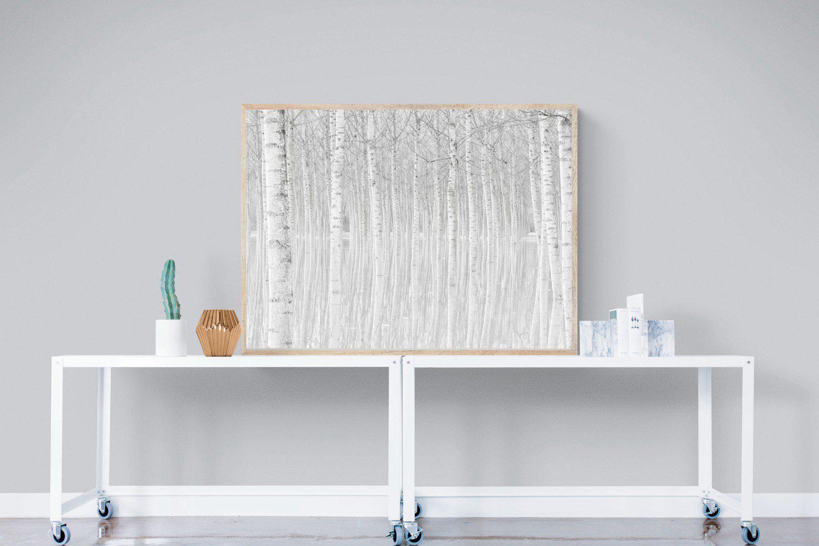 Whiteout Forest-Wall_Art-120 x 90cm-Mounted Canvas-Wood-Pixalot