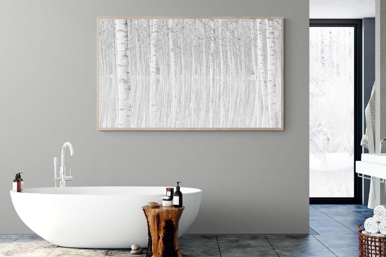Whiteout Forest-Wall_Art-180 x 110cm-Mounted Canvas-Wood-Pixalot