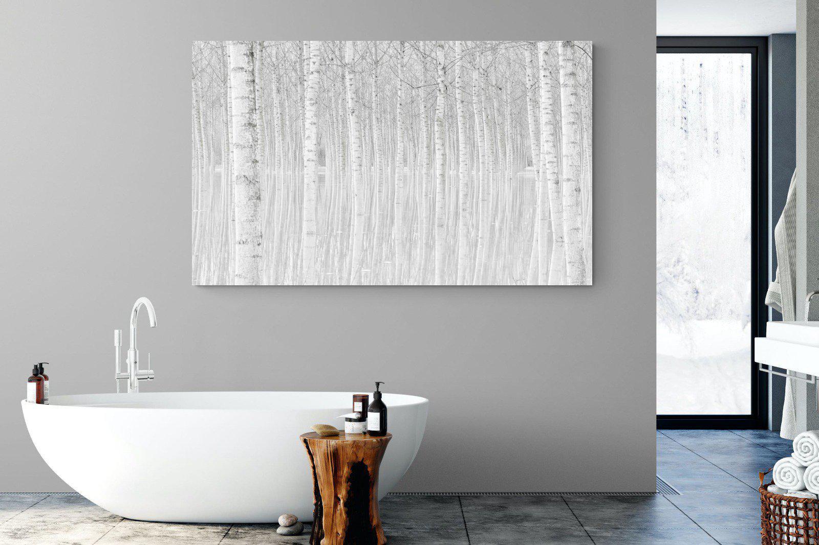 Whiteout Forest-Wall_Art-180 x 110cm-Mounted Canvas-No Frame-Pixalot