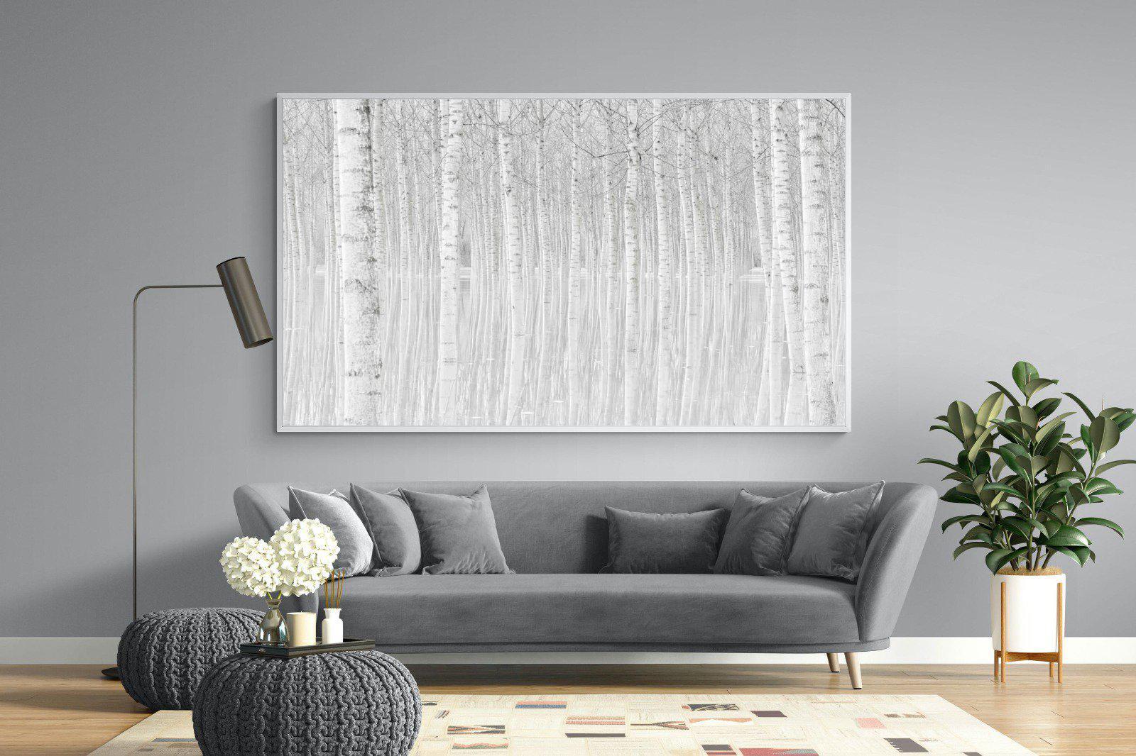Whiteout Forest-Wall_Art-220 x 130cm-Mounted Canvas-White-Pixalot