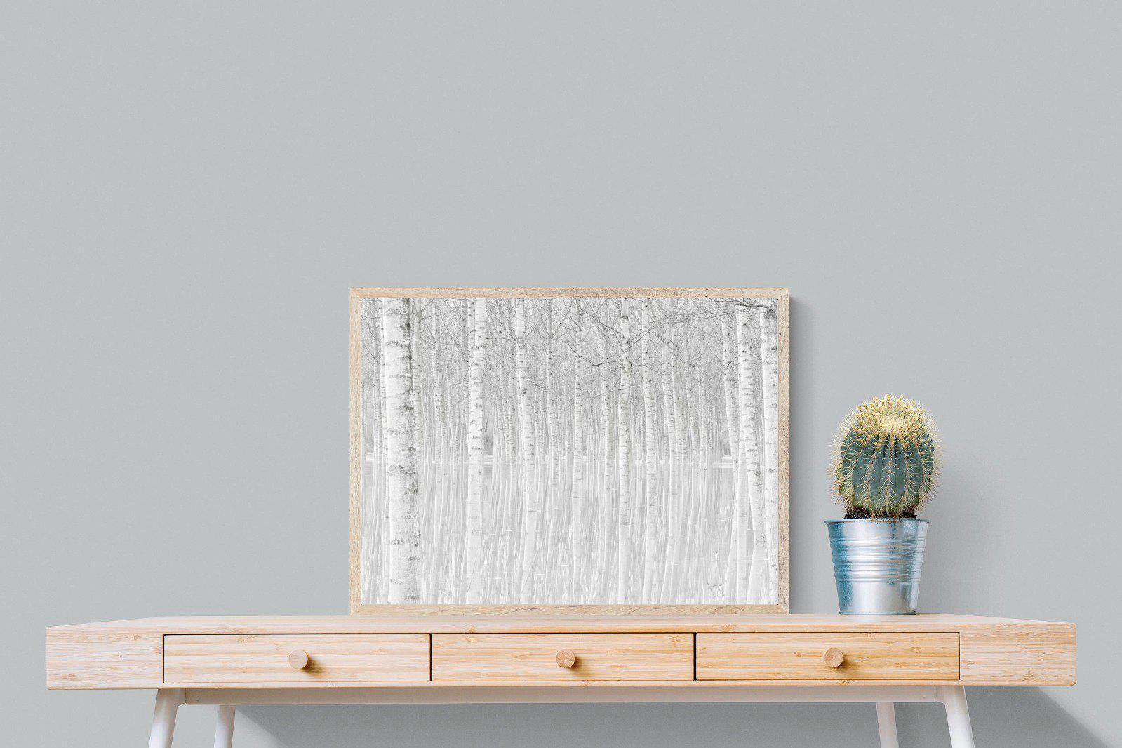 Whiteout Forest-Wall_Art-80 x 60cm-Mounted Canvas-Wood-Pixalot