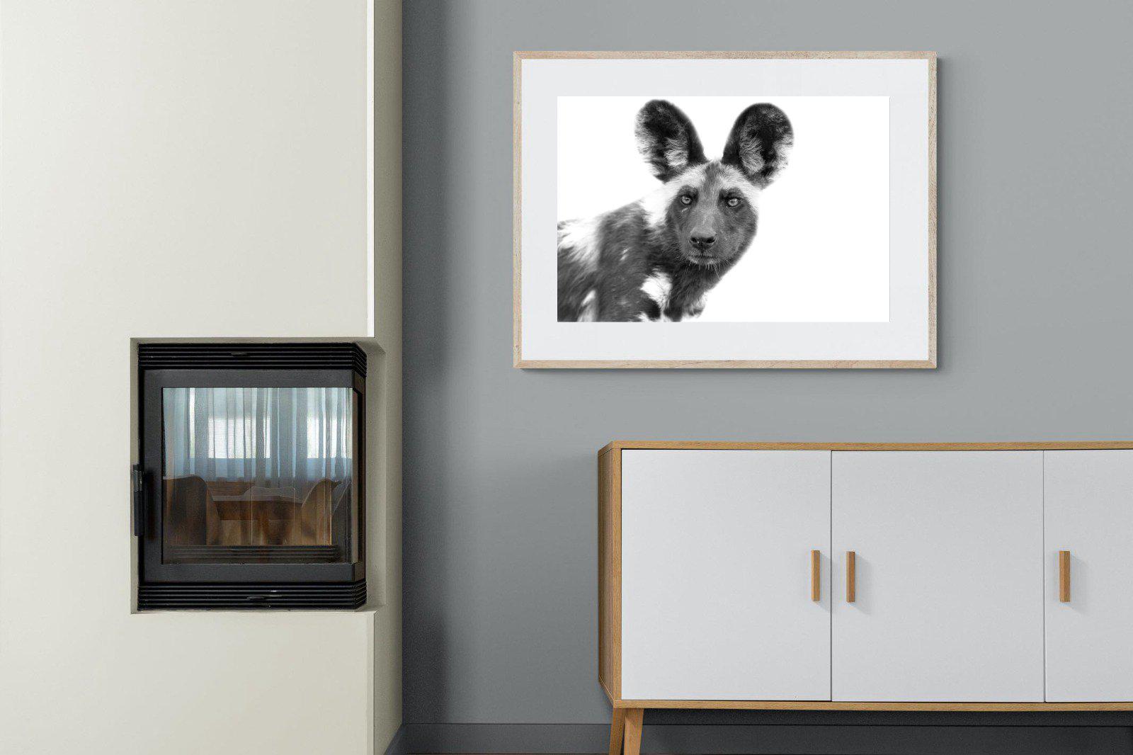Wild Dog-Wall_Art-100 x 75cm-Framed Print-Wood-Pixalot